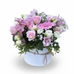 Lillekarp roosade roosidega Valmeria lilled