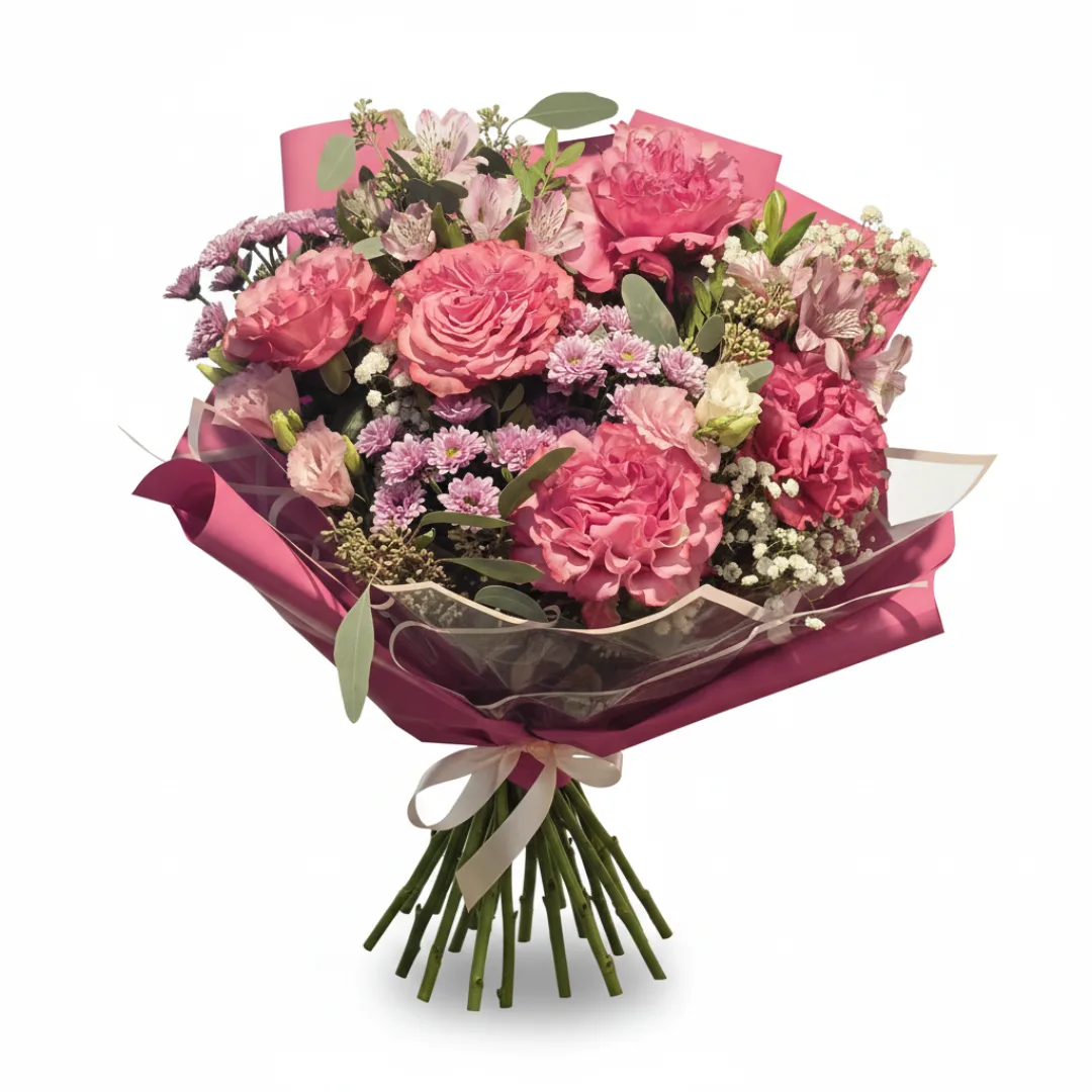 Roosade pojengidega kimp Sonya Valmeria lilled